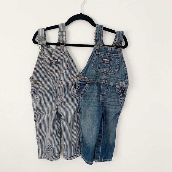 OshKosh B'gosh Other - 2 OshKosh B'gosh Jean Overalls 12M Snap Closure